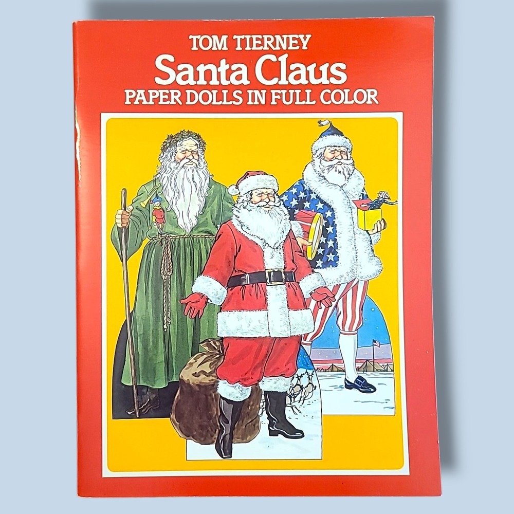 Tom Tierney Santa Claus Paper Dolls in Full Color Vintage Uncut‎ Christmas Book